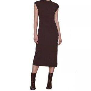 Frame Le Muscle Maxi Dress Sleeveless Slit Organic Cotton Size XS